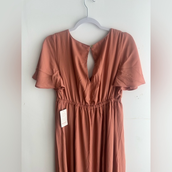 Show Me Your Mumu Emily Empire Waist Flowy Maxi Dress in Mauve Crisp Size Medium - Picture 4 of 4